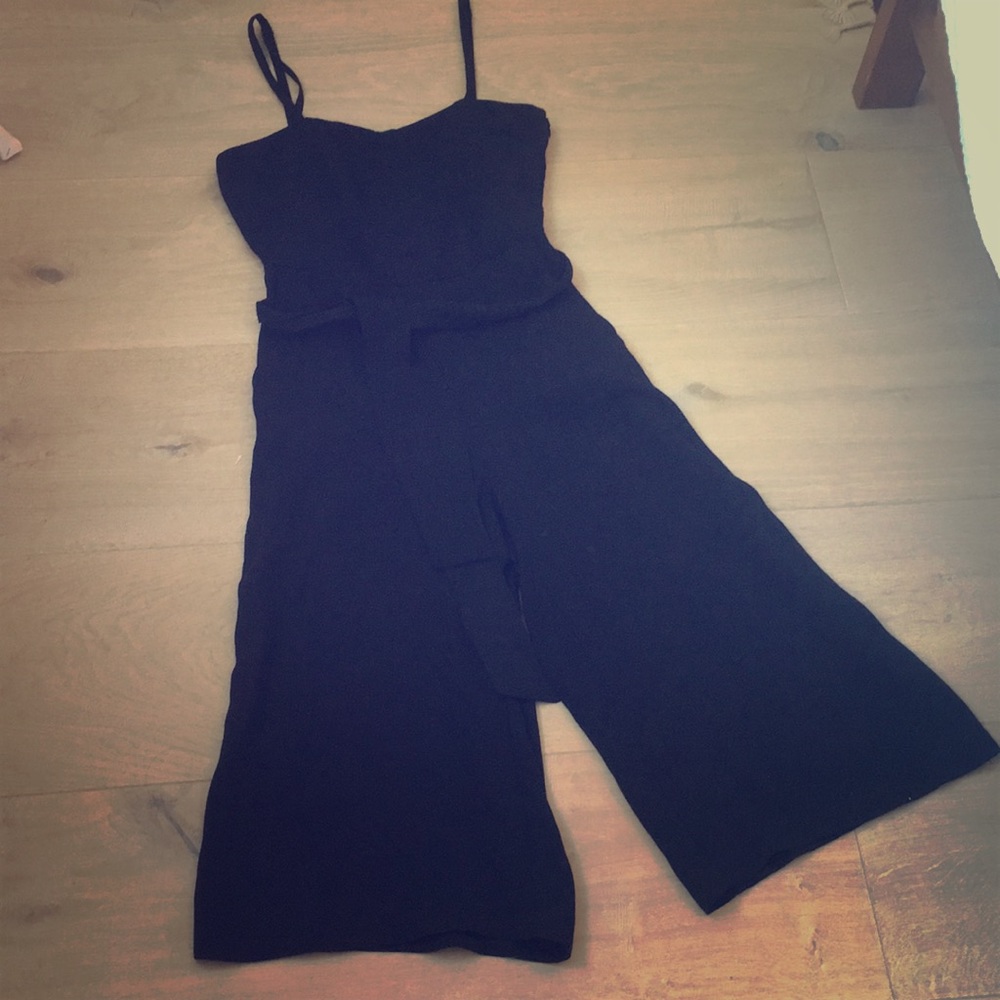 Black jumpsuit with removable straps. Like new!